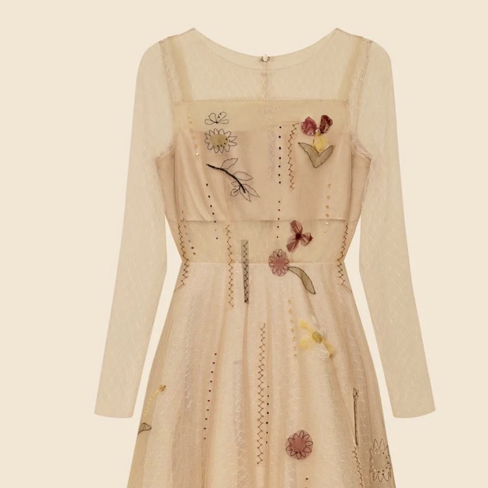 Flower beading dress